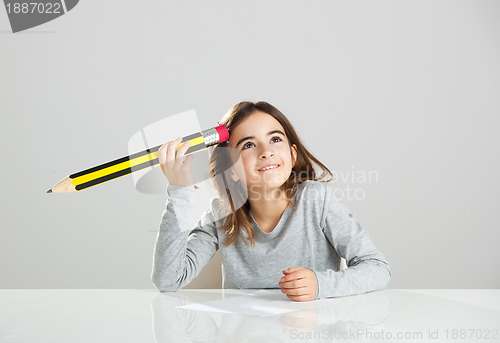 Image of Little girl in the school