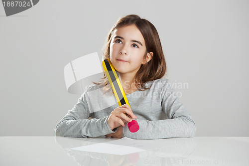 Image of Little girl in the school