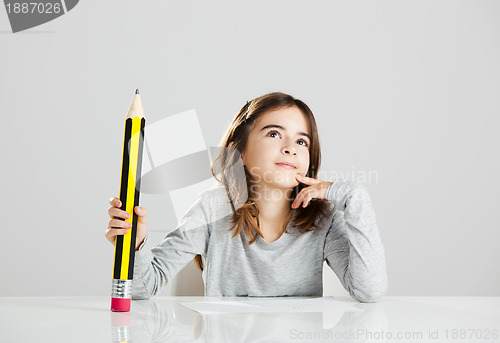 Image of Little girl in the school