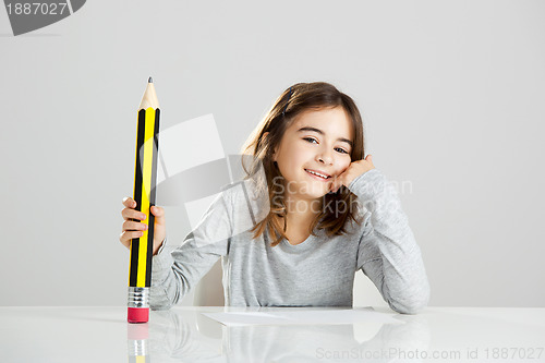 Image of Little girl in the school