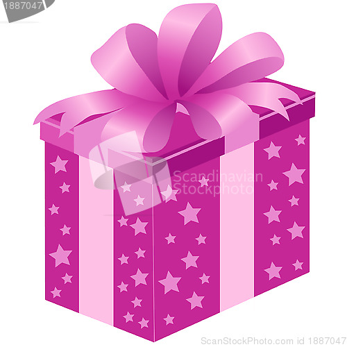 Image of pink gift box with bow