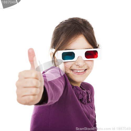 Image of Girl with 3D glasses