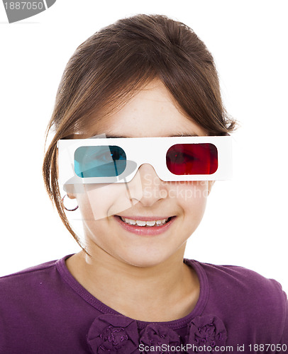 Image of Girl with 3D glasses