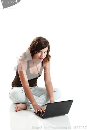 Image of Working with a laptop