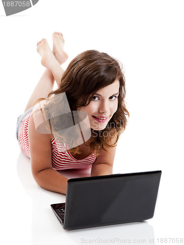 Image of Working on a laptop