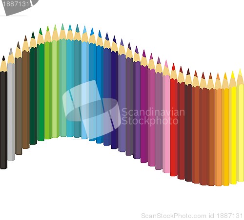 Image of Set of color crayons