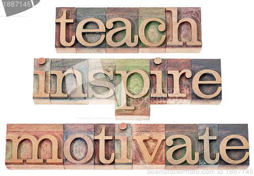 Image of teach, inspire, motivate