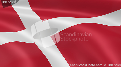 Image of Danish flag in the wind