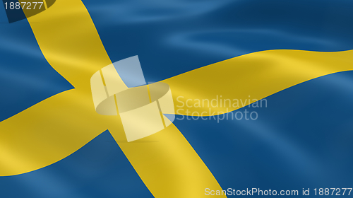 Image of Swedish flag in the wind