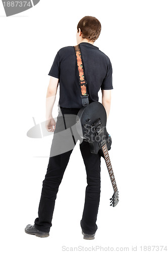 Image of Rock musician on white background