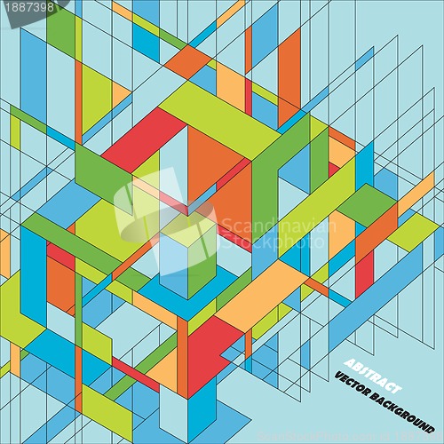 Image of Abstract 3D vector background for design