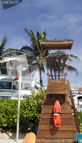 Image of Wooden Life Guard Tower