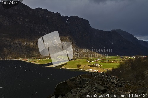 Image of valley in norway in changeful weather