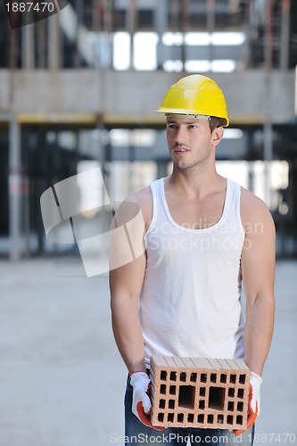 Image of hard worker on construction site