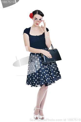 Image of beautiful young woman isolated on white
