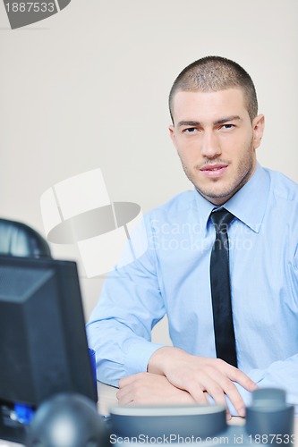 Image of businessman with a headset