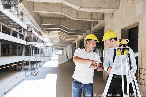 Image of Team of architects on construciton site