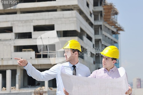 Image of Team of architects on construciton site