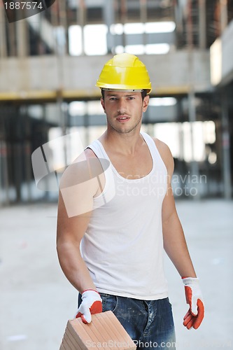 Image of hard worker on construction site