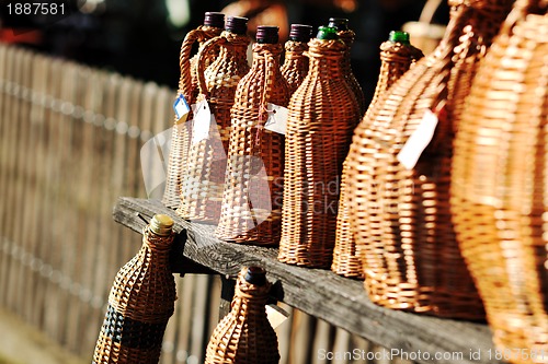 Image of cane furninture and dishes