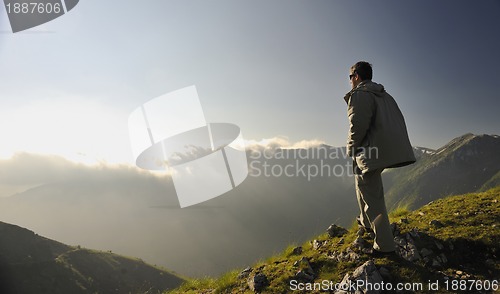 Image of fresh sunrise at mountain 