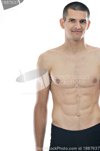 Image of healthy fit young man islated on white background