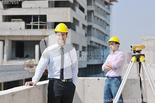 Image of Team of architects on construciton site