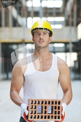 Image of hard worker on construction site