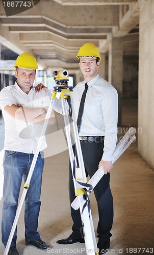 Image of Team of architects on construciton site