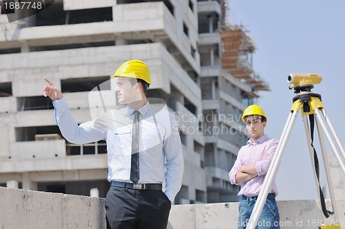 Image of Team of architects on construciton site