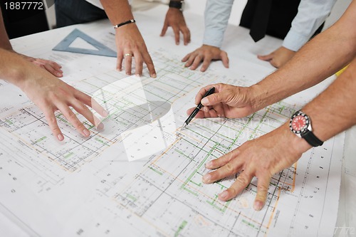 Image of Team of architects on construciton site