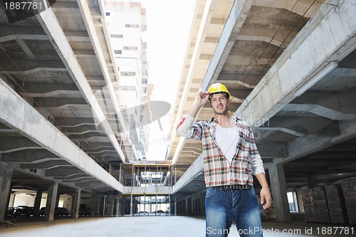 Image of hard worker on construction site