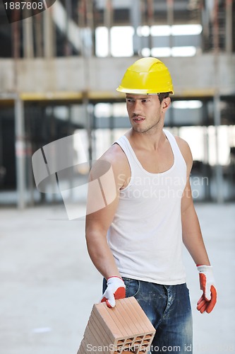 Image of hard worker on construction site