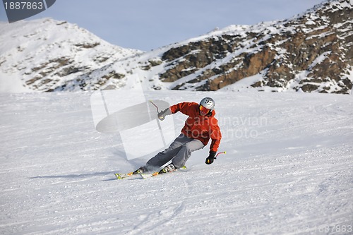 Image of  skiing on on now at winter season