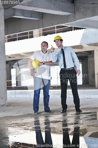 Image of Team of architects on construciton site