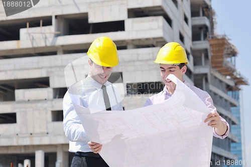 Image of Team of architects on construciton site