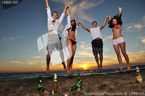 Image of beach party