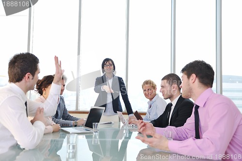 Image of group of business people at meeting