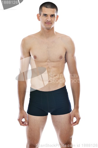 Image of healthy fit young man islated on white background