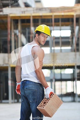 Image of hard worker on construction site