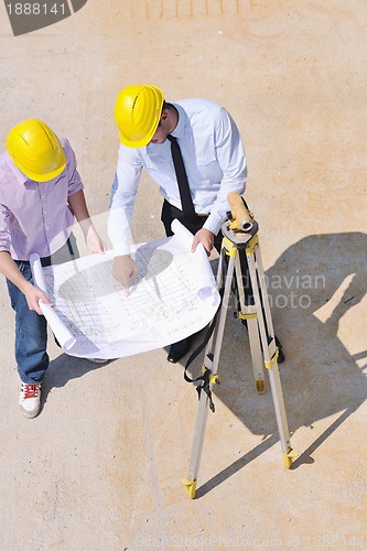 Image of Team of architects on construciton site