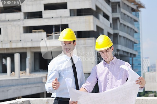 Image of Team of architects on construciton site