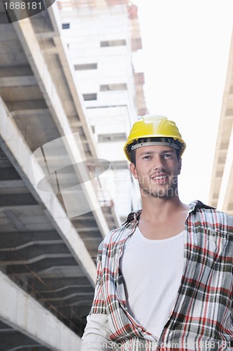 Image of hard worker on construction site