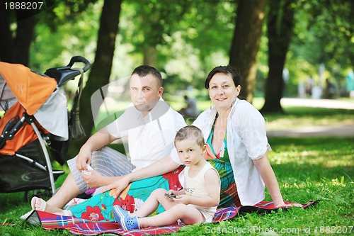 Image of Family at park relaxing and have fun