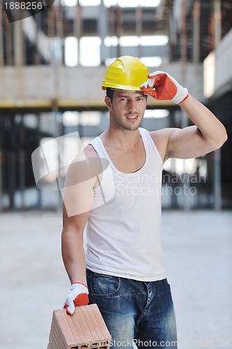 Image of hard worker on construction site