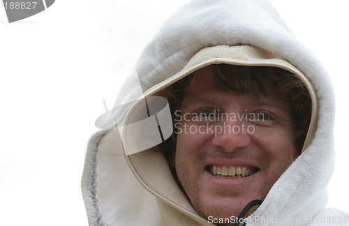 Image of Happy man in a white hat