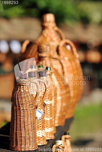 Image of cane furninture and dishes