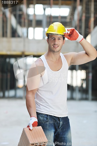 Image of hard worker on construction site