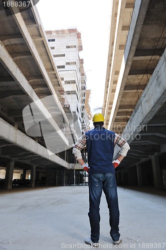 Image of hard worker on construction site