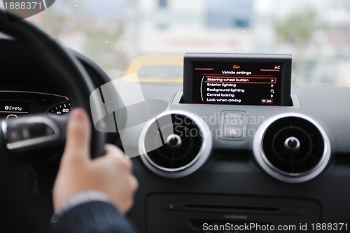 Image of man using car navigation